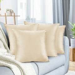 Pack of 4 Nestl Velvet Plain Decorative Cushions - Aura living