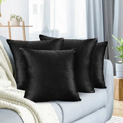 Pack of 4 Nestl Velvet Plain Decorative Cushions - Aura living