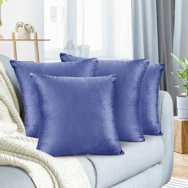 Pack of 4 Nestl Velvet Plain Decorative Cushions - Aura living