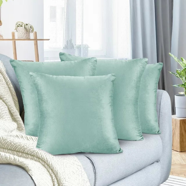 Pack of 4 Nestl Velvet Plain Decorative Cushions - Aura living