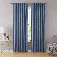 Sky Blue Premium Quality Velvet Curtain -1 Pane - Aura living