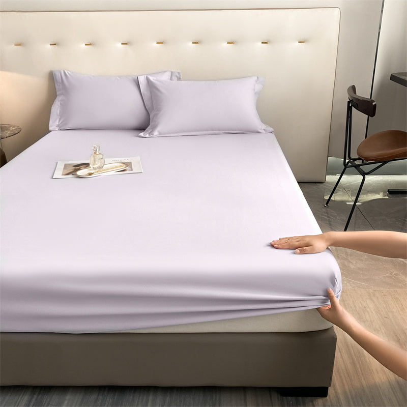 Light Lilac Egyptian Cotton Fitted Sheet Set - Aura living
