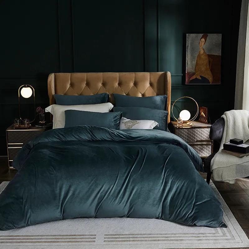 Luxury Plain Velvet Duvet Cover Sets -