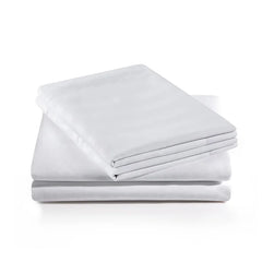 Luxury100% Egyptian Cotton Satin Stripe Duvet Cover Sets White - Aura living