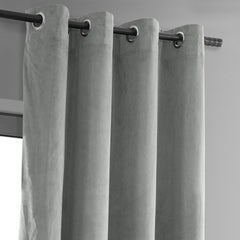 Charcoal Grey Premium Quality Velvet Curtain -1 Panel - Aura living