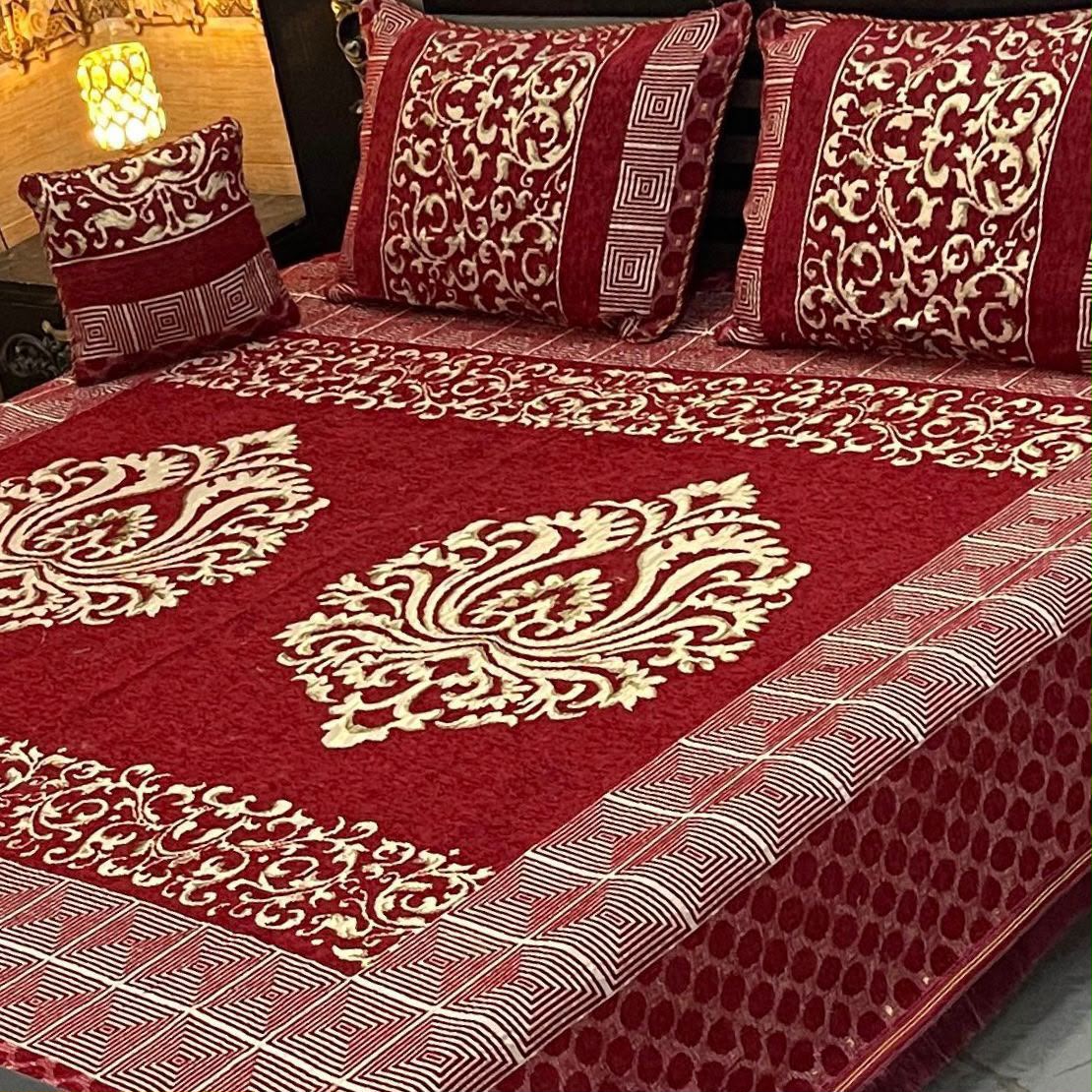 4Pc Velvet Jaquard Bedsheet AL # 4011