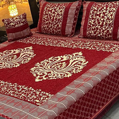 4Pc Velvet Jaquard Bedsheet AL # 4011