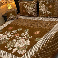 4Pc Velvet Jaquard Bedsheet AL # 4013