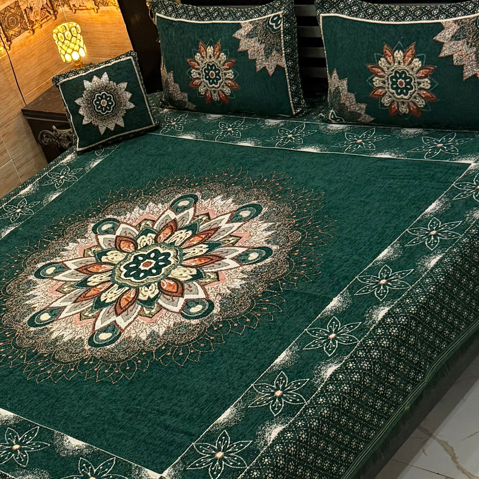 4Pc Velvet Jaquard Bedsheet AL # 4016