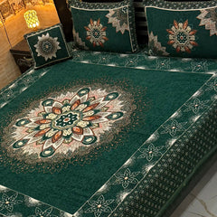 4Pc Velvet Jaquard Bedsheet AL # 4016