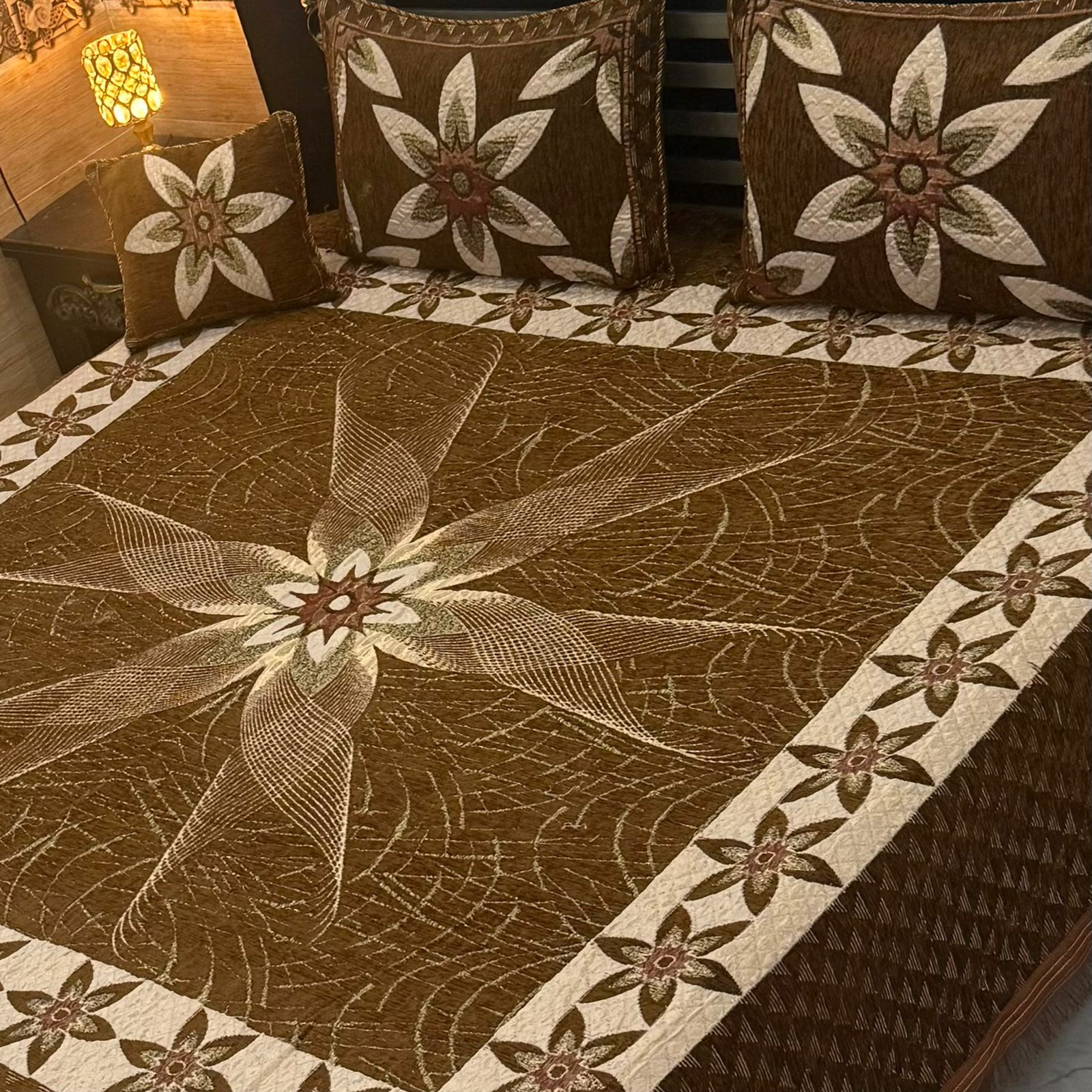 4Pc Velvet Jaquard Bedsheet AL # 4021