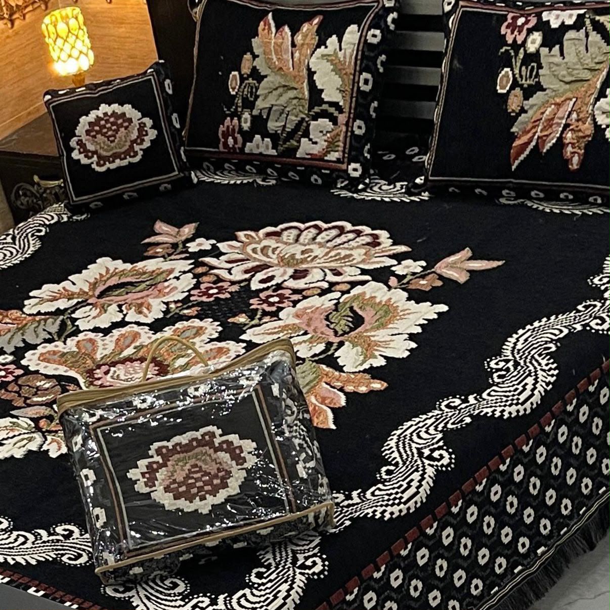4Pc Velvet Jaquard Bedsheet AL # 4003