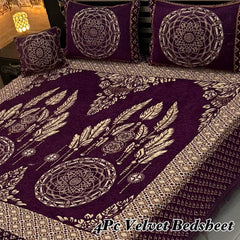 4Pc Velvet Jaquard Bedsheet AL # 4036