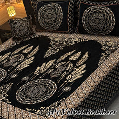 4Pc Velvet Jaquard Bedsheet AL # 4037