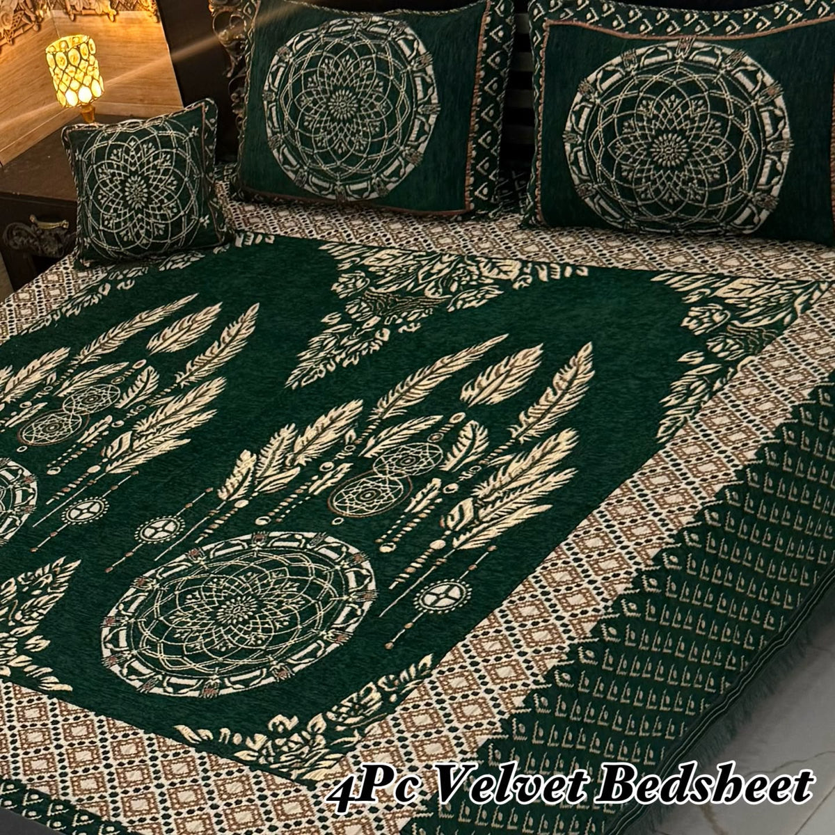 4Pc Velvet Jaquard Bedsheet AL # 4041