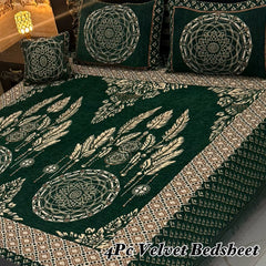 4Pc Velvet Jaquard Bedsheet AL # 4041