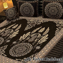4Pc Velvet Jaquard Bedsheet AL # 4042