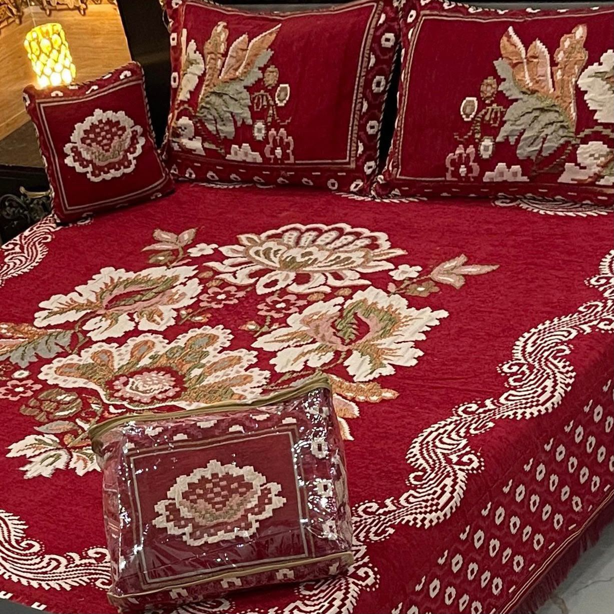 4Pc Velvet Jaquard Bedsheet AL # 4005