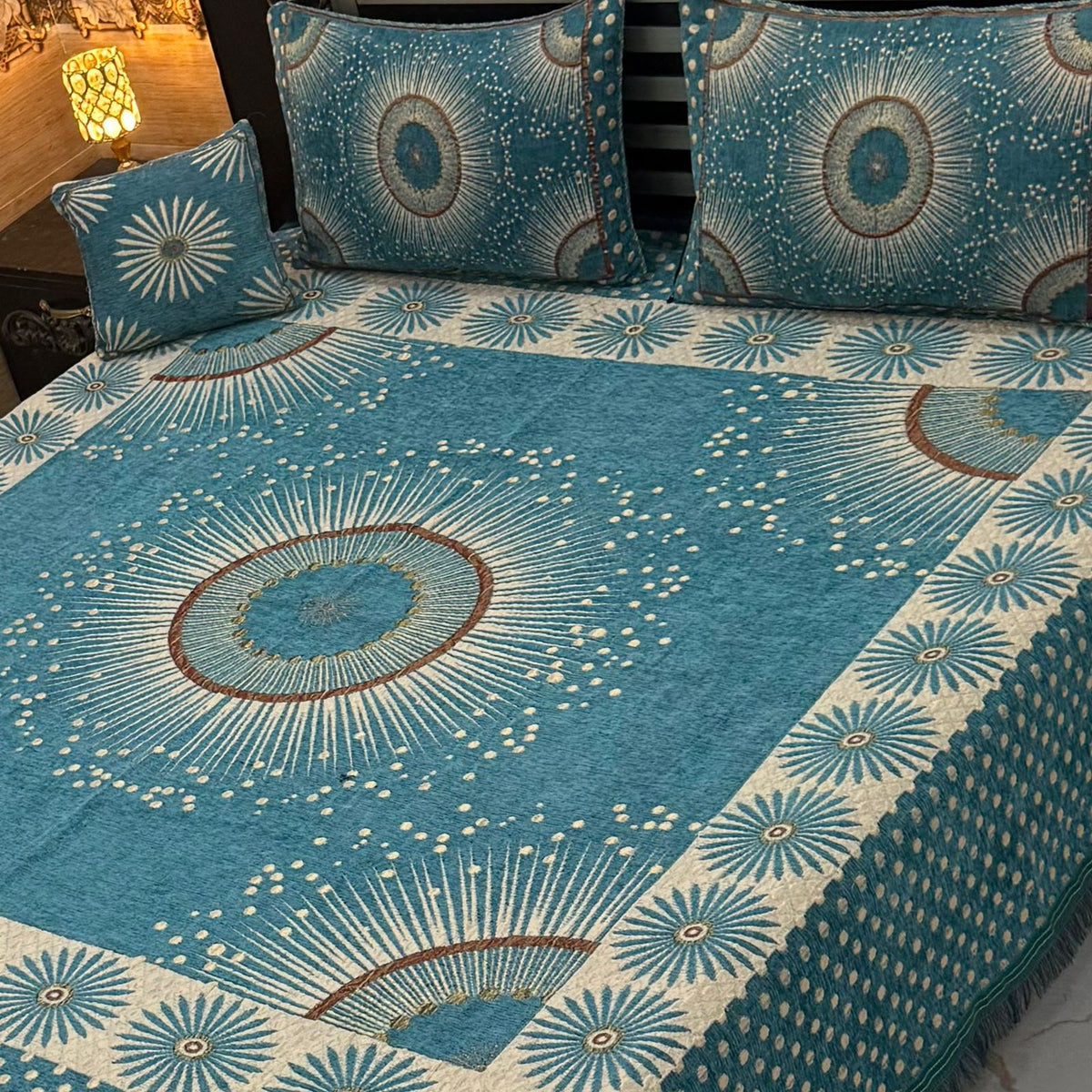 4Pc Velvet Jaquard Bedsheet AL # 4050