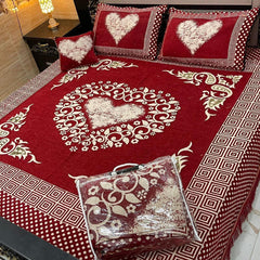 4Pc Velvet Jaquard Bedsheet AL # 4053