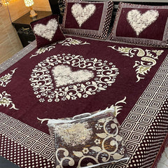 4Pc Velvet Jaquard Bedsheet AL # 4054