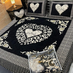 4Pc Velvet Jaquard Bedsheet AL # 4056