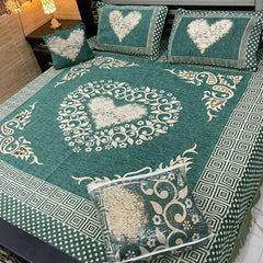 4Pc Velvet Jaquard Bedsheet AL # 4057