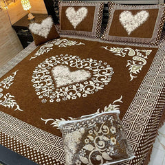 4Pc Velvet Jaquard Bedsheet AL # 4059