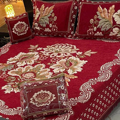 4Pc Velvet Jaquard Bedsheet AL # 4005