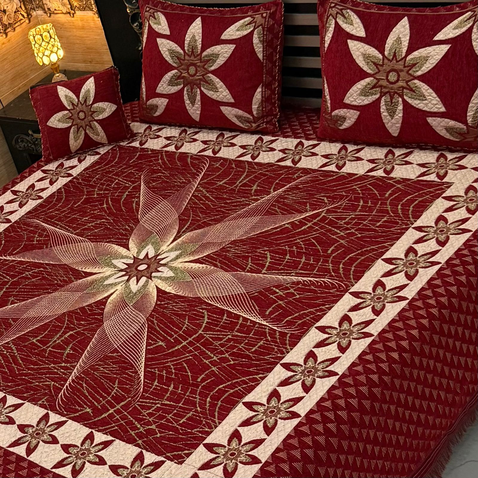 4Pc Velvet Jaquard Bedsheet AL # 4060