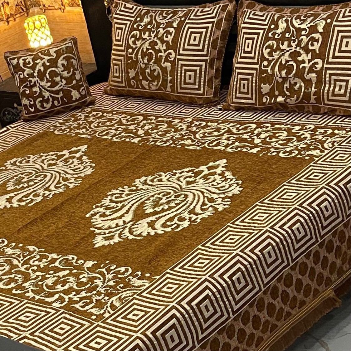 4Pc Velvet Jaquard Bedsheet AL # 4009