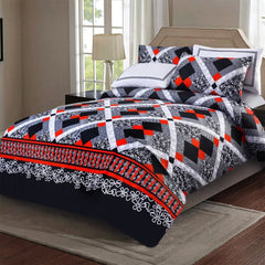 Cotton Double Bed sheet Set Abstract - Aura Living