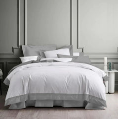 300 TC Plain Satin Cabana Duvet Cover Set - Aura Living