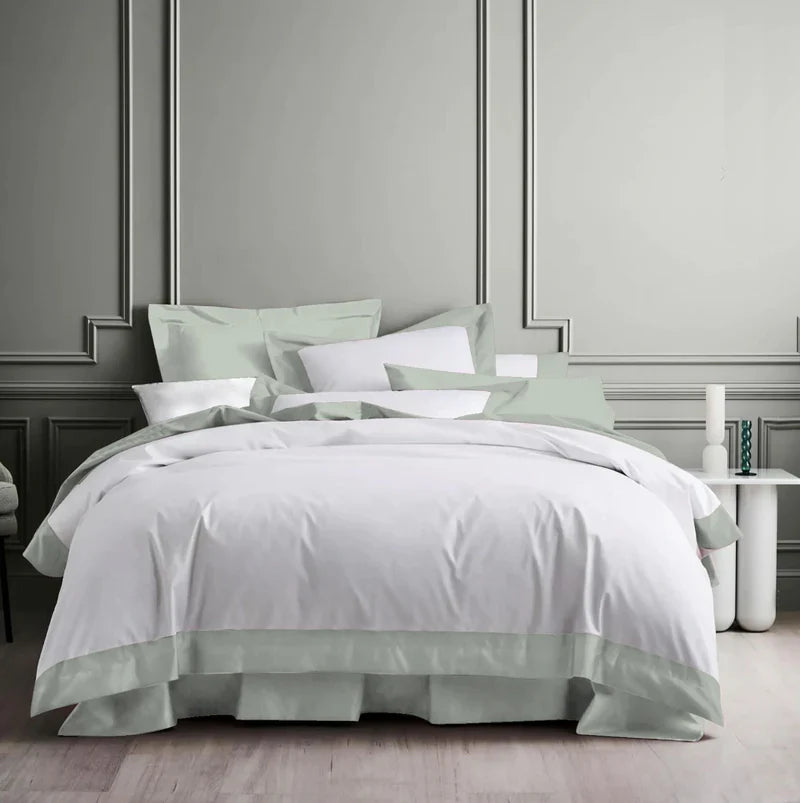 300 TC Plain Satin Cabana Duvet Cover Set - Aura Living