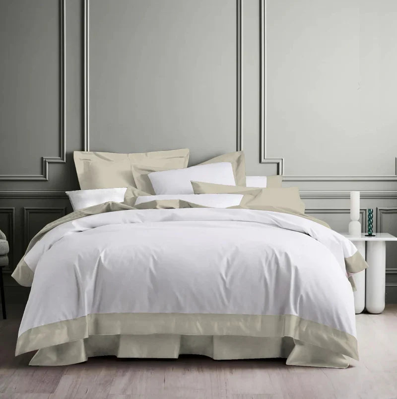 300 TC Plain Satin Cabana Duvet Cover Set - Aura Living