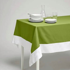 Decorative Tablecloth - Green With White Bordered - Aura living