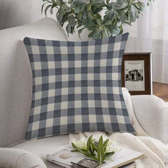 1 pc Black Checked Cushion Cover - Aura Living
