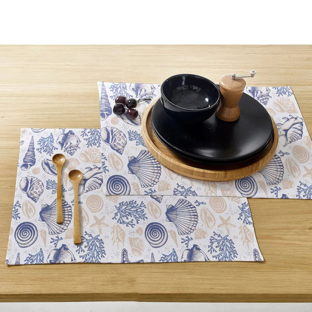 Waterproof Cotton Dinning Set - Sea Life - Aura Living