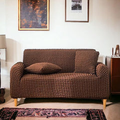 Fitted Sofa Cover - Lycra Bubble - Brown