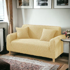 Fitted Sofa Cover - Lycra Bubble - Skin Golden