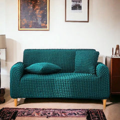 Fitted Sofa Cover - Lycra Bubble - zink
