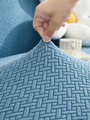 Jacquard Stripe Sofa Cover  - zink