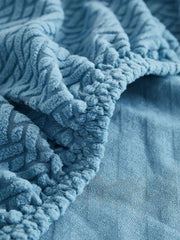 Jacquard Stripe Sofa Cover  - zink