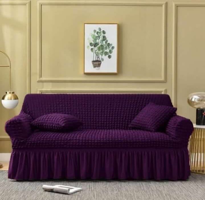 Persian Sofa Covers- Lycra Bubble - Purple