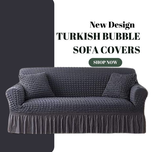 Persian Sofa Covers- Lycra Bubble - grey