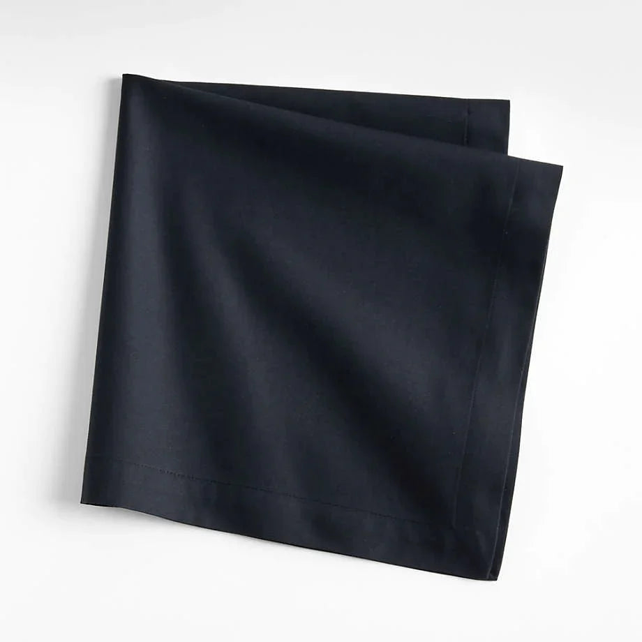 100% Cotton Napkin Set - Black - Aura living