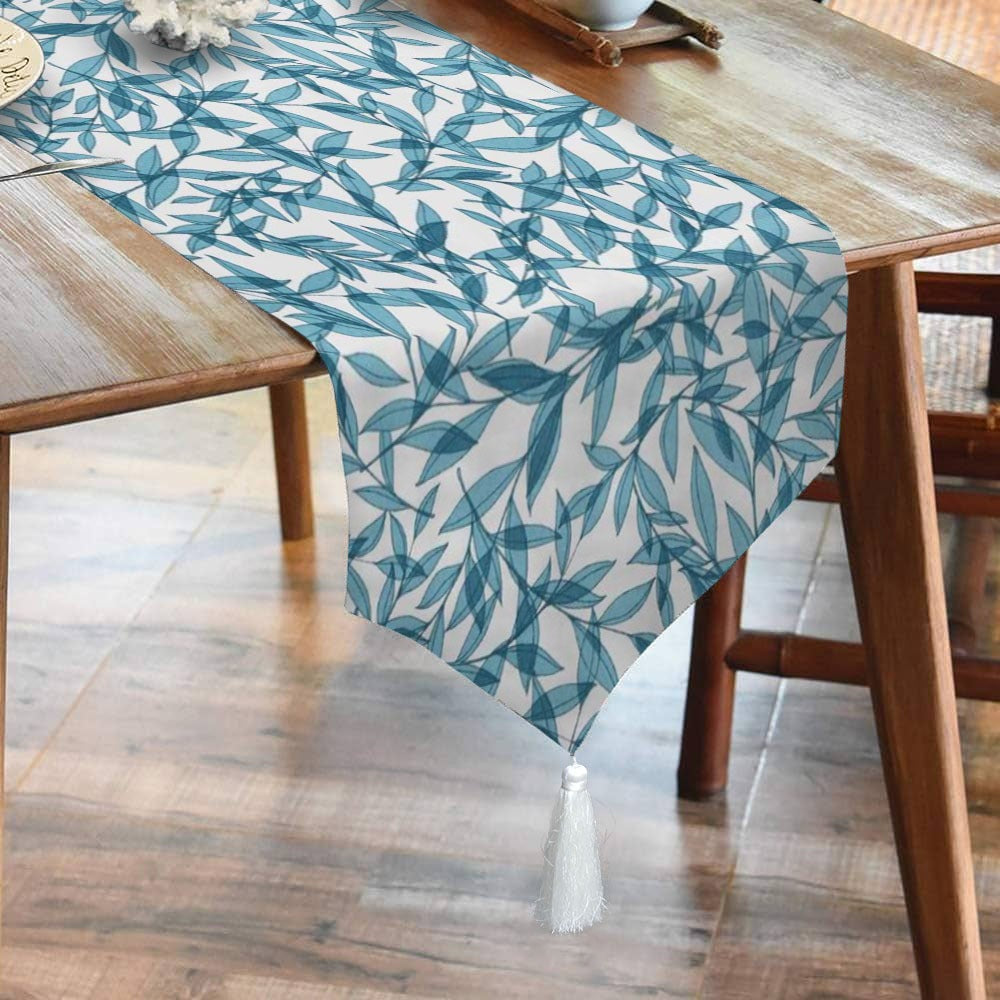 Waterproof Cotton Reversible Dinning Set - Green Leaf - Aura living