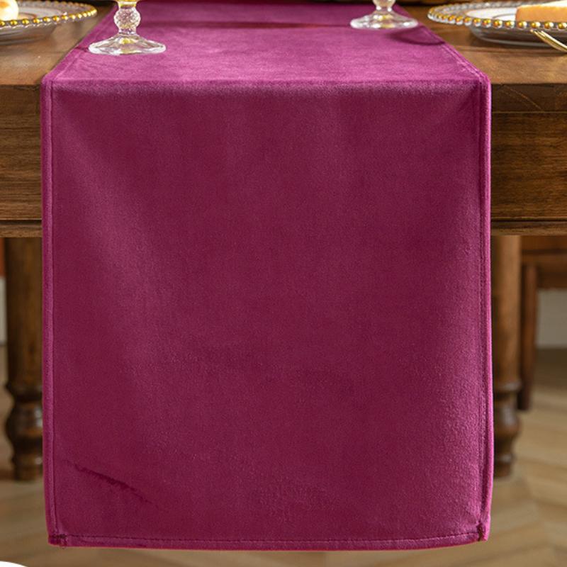 7 Pcs Velvet Table Runner Set- Teal Green - Aura living
