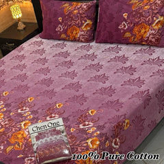 100% Pure Cotton Bedsheet 3 Piece Set AL # 115
