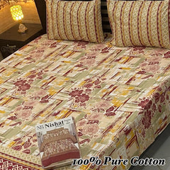 100% Pure Cotton Bedsheet 3 Piece Set AL # 121